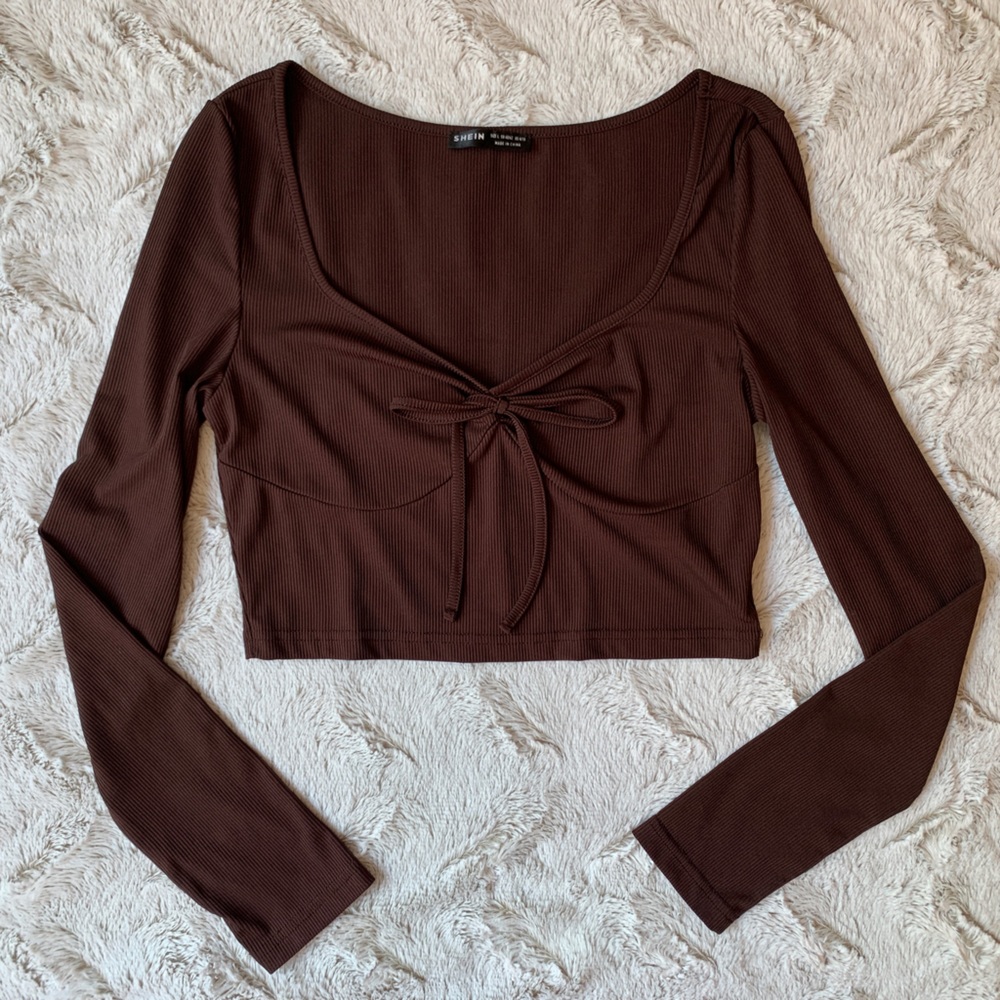 Shein - Brown Crop Top